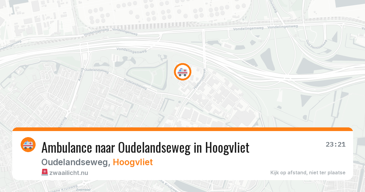 Ambulance naar Oudelandseweg in Hoogvliet — 8 apr 2026