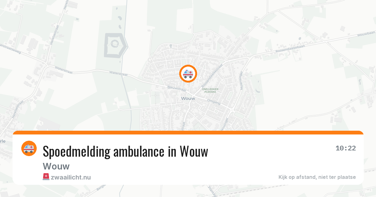 Spoedmelding ambulance in Wouw — 10 jul 2026