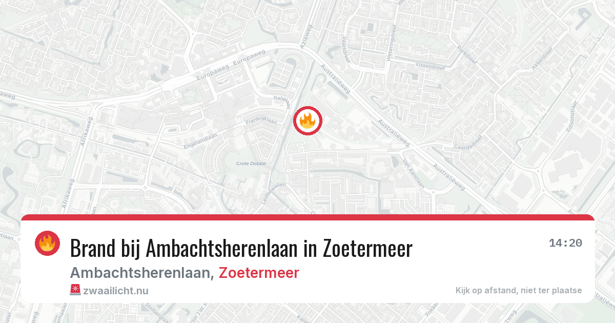 Brand bij Ambachtsherenlaan in Zoetermeer — 23 mei 2026
