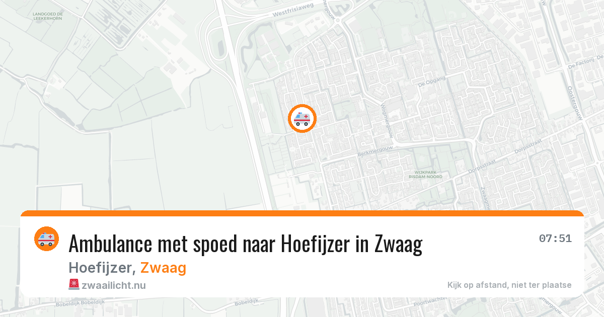 Ambulance met spoed naar Hoefijzer in Zwaag — 26 mrt 2026