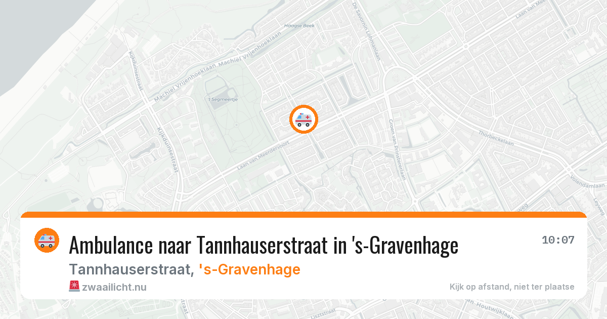 Ambulance naar Tannhauserstraat in 's-Gravenhage — 16 jul 2026