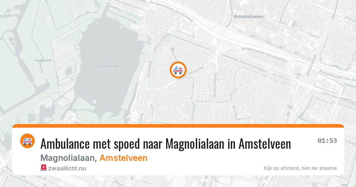 Ambulance met spoed naar Magnolialaan in Amstelveen — 31 mei 2026