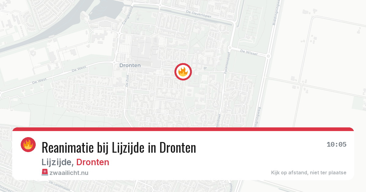 Reanimatie bij Lijzijde in Dronten — 4 mei 2026