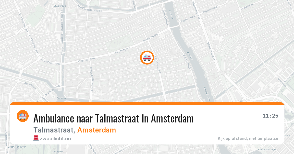 Ambulance naar Talmastraat in Amsterdam — 20 jul 2026