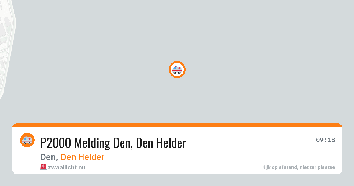 P2000 Melding Den, Den Helder — 23 jul 2026