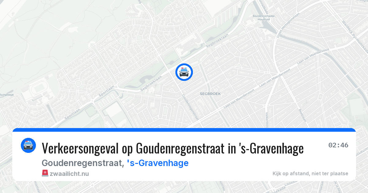 Verkeersongeval op Goudenregenstraat in 's-Gravenhage — 19 jul 2026