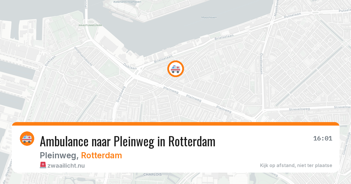 Ambulance naar Pleinweg in Rotterdam — 26 mrt 2026