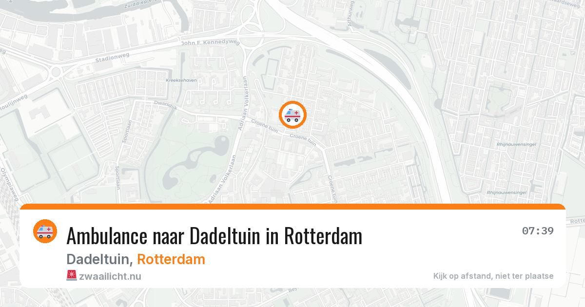 Ambulance naar Dadeltuin in Rotterdam — 25 jul 2026