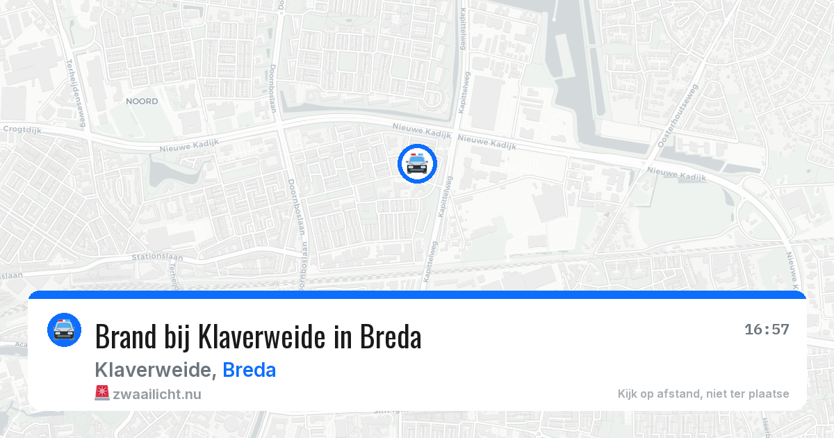 Brand bij Klaverweide in Breda — 10 mrt 2026