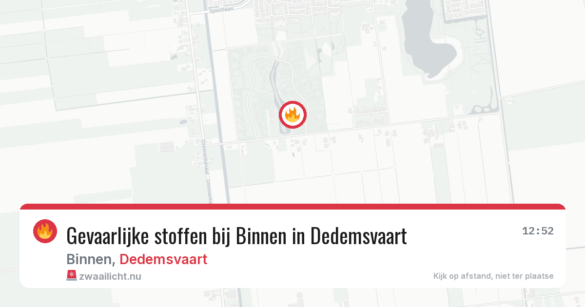 Gevaarlijke stoffen bij Binnen in Dedemsvaart — 15 mei 2026