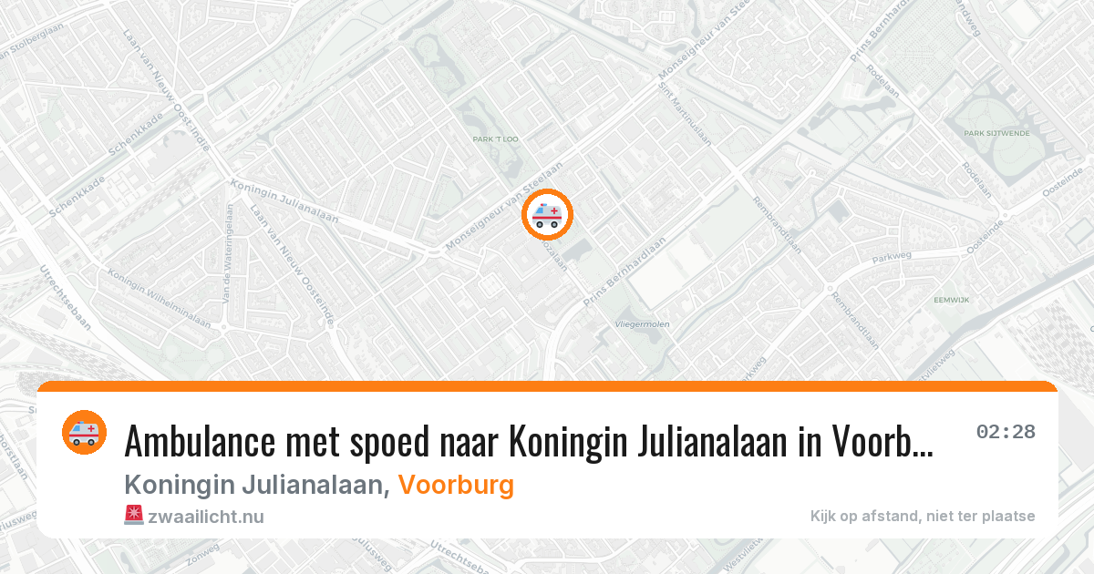 Ambulance met spoed naar Koningin Julianalaan in Voorburg — 18 jul 2026