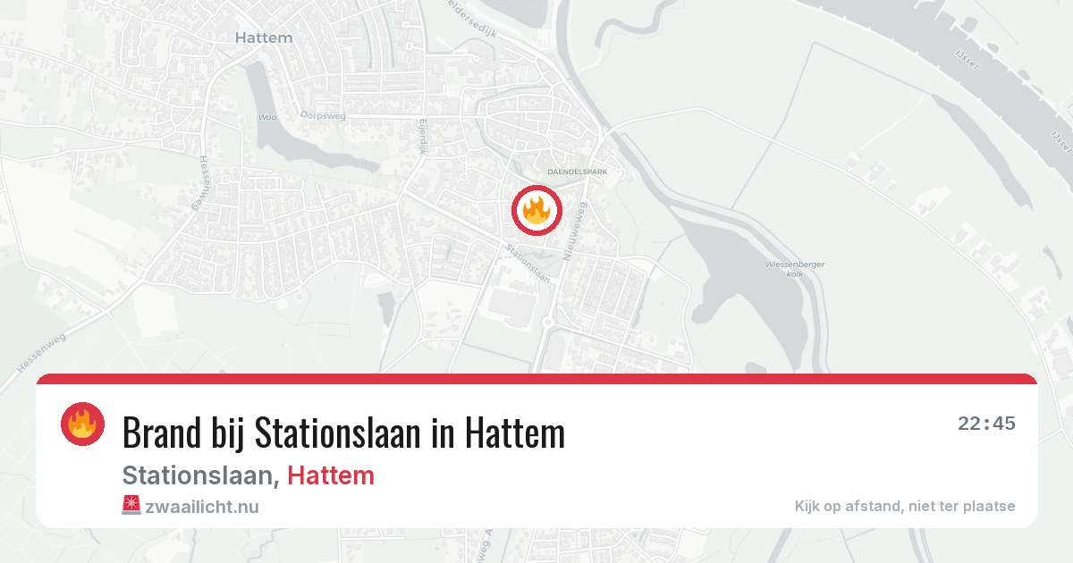 Brand bij Stationslaan in Hattem — 22 mrt 2026