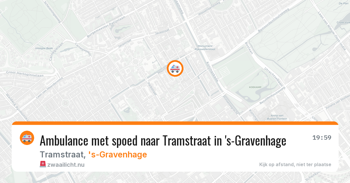 Ambulance met spoed naar Tramstraat in 's-Gravenhage — 17 mrt 2026