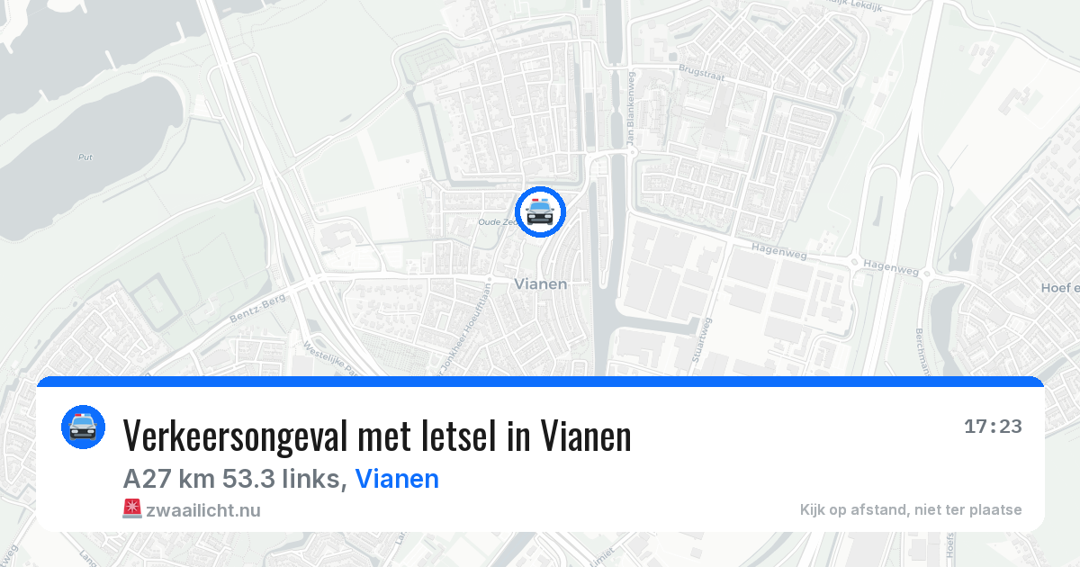 Verkeersongeval met letsel in Vianen — 17 mrt 2026