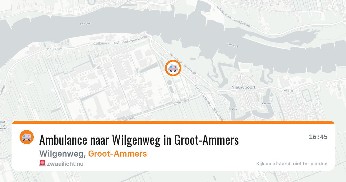 Ambulance naar Wilgenweg in Groot-Ammers — 5 mei 2026