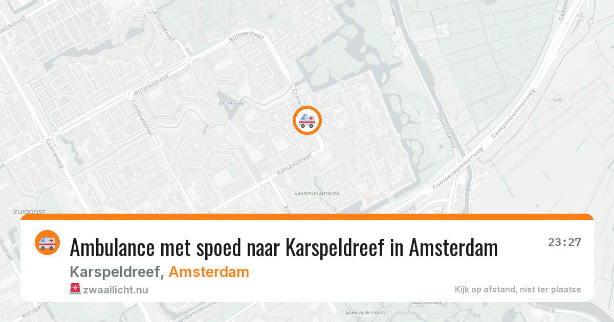 Ambulance met spoed naar Karspeldreef in Amsterdam — 26 jul 2026