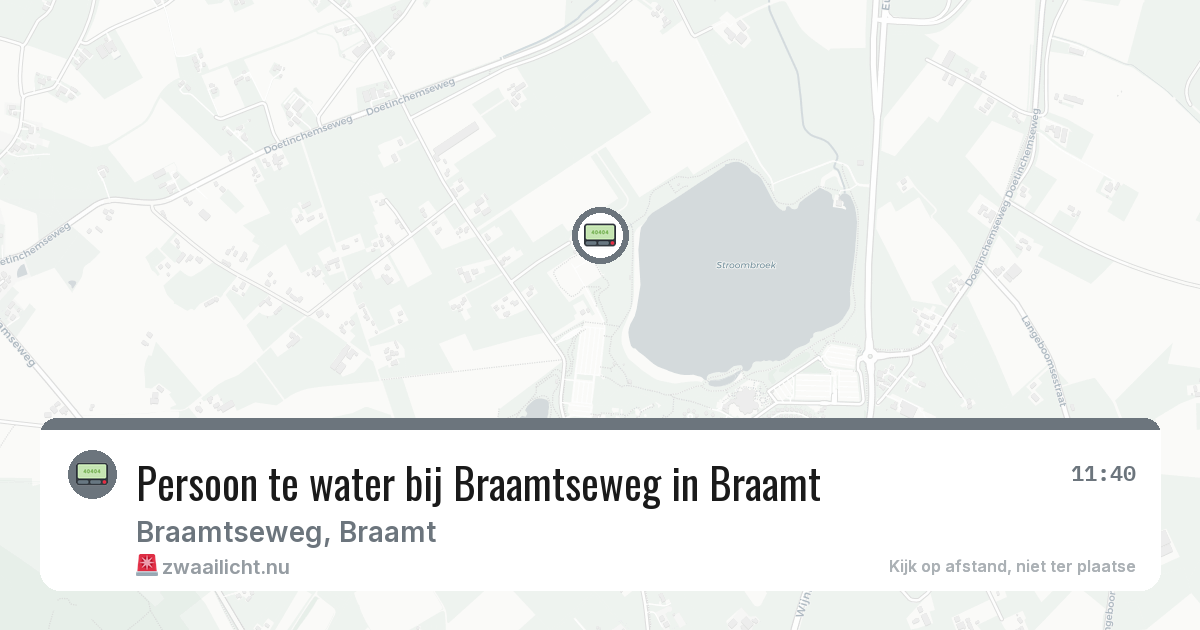 Persoon te water bij Braamtseweg in Braamt — 17 feb 2026