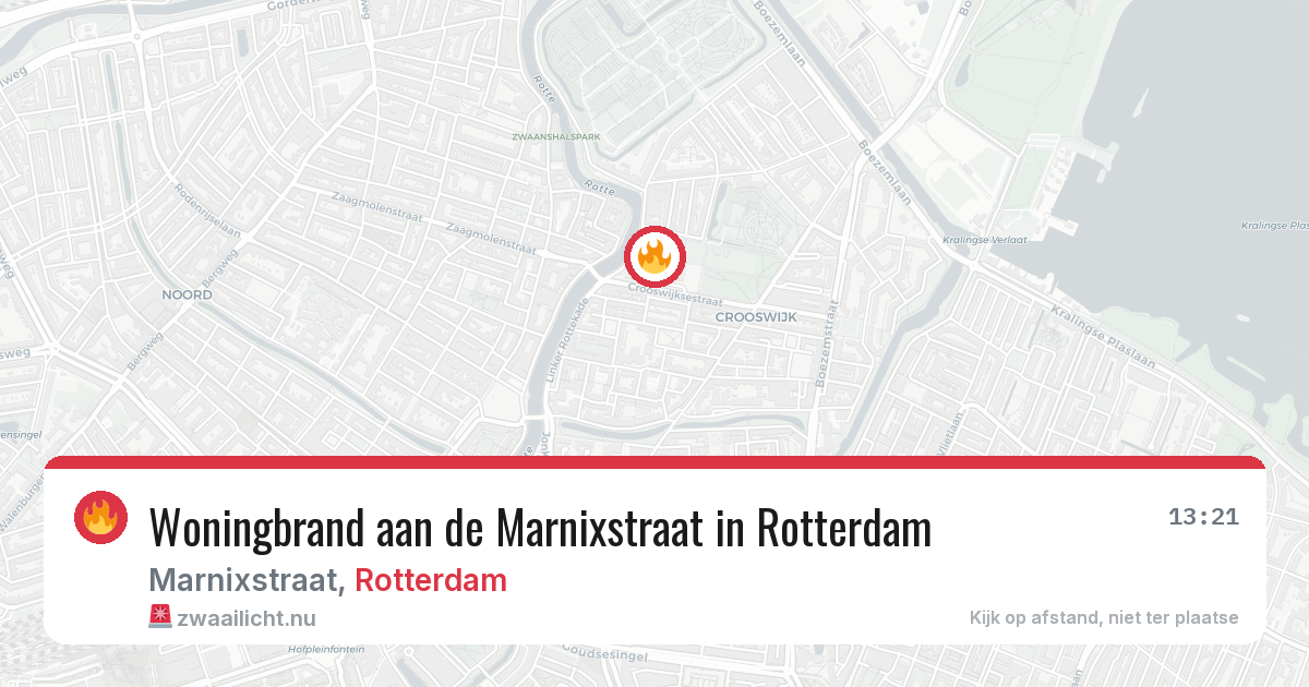 Woningbrand aan de Marnixstraat in Rotterdam — 24 mei 2026