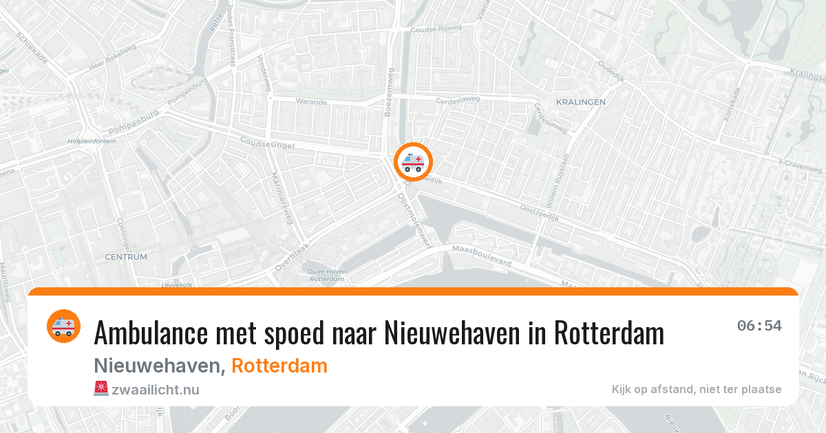 Ambulance met spoed naar Nieuwehaven in Rotterdam — 12 apr 2026