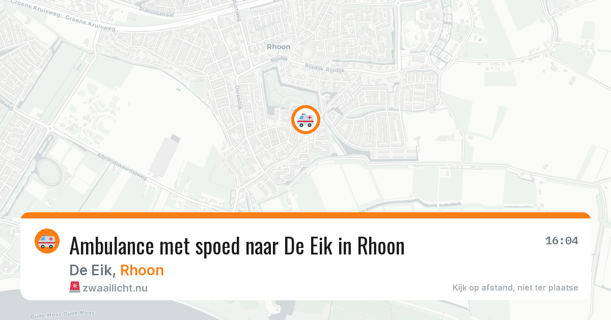 Ambulance met spoed naar De Eik in Rhoon — 10 apr 2026