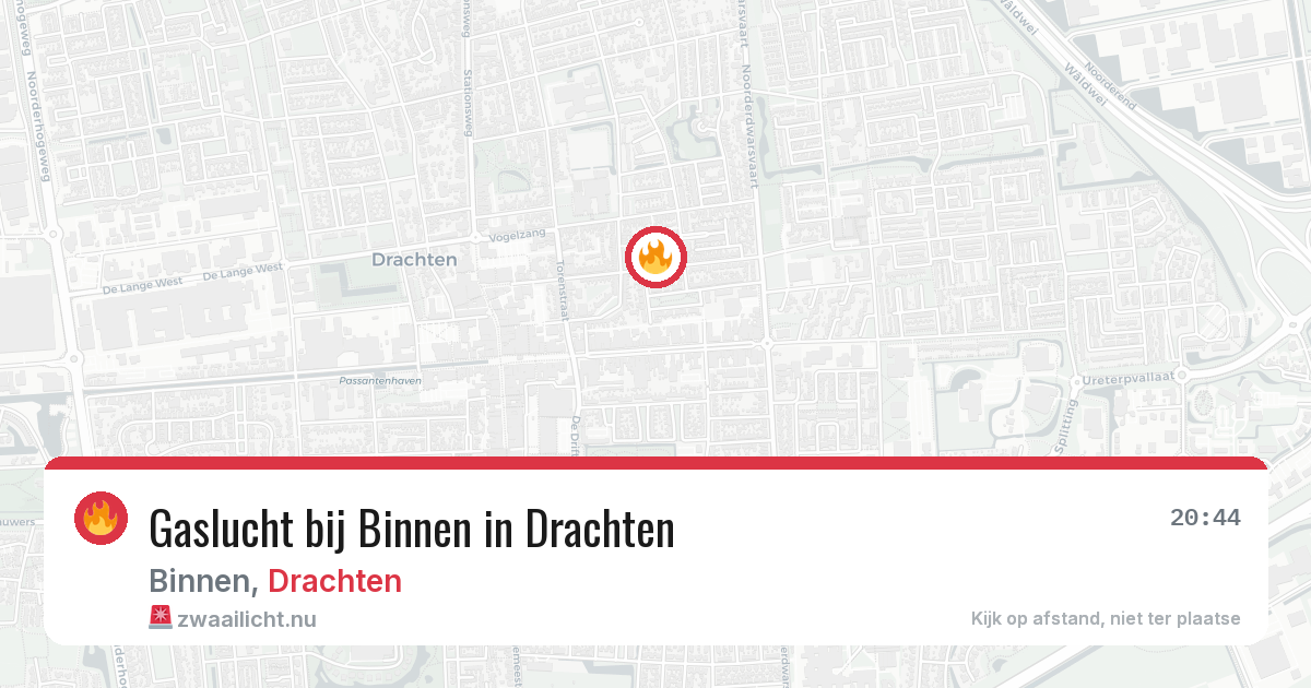 Gaslucht bij Binnen in Drachten — 10 jul 2026