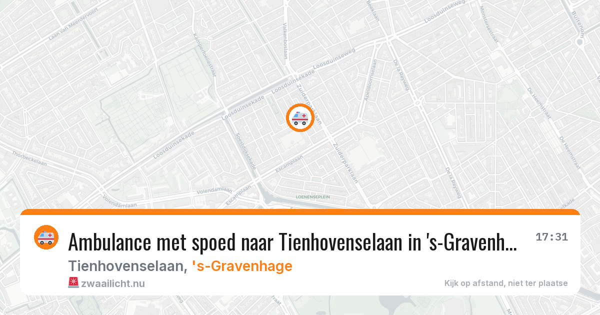 Ambulance met spoed naar Tienhovenselaan in 's-Gravenhage — 4 jun 2026