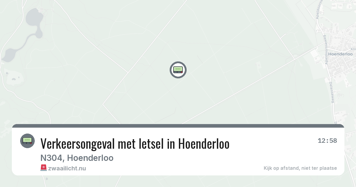 Verkeersongeval met letsel in Hoenderloo — 23 jul 2026