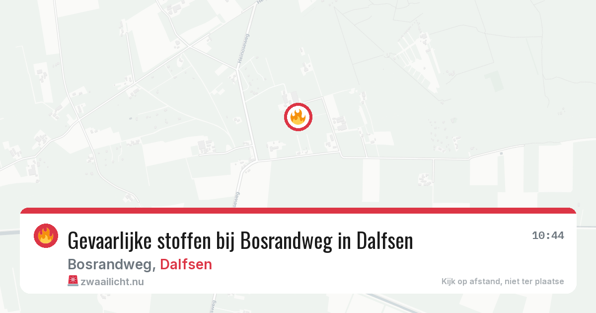 Gevaarlijke stoffen bij Bosrandweg in Dalfsen — 17 jul 2026