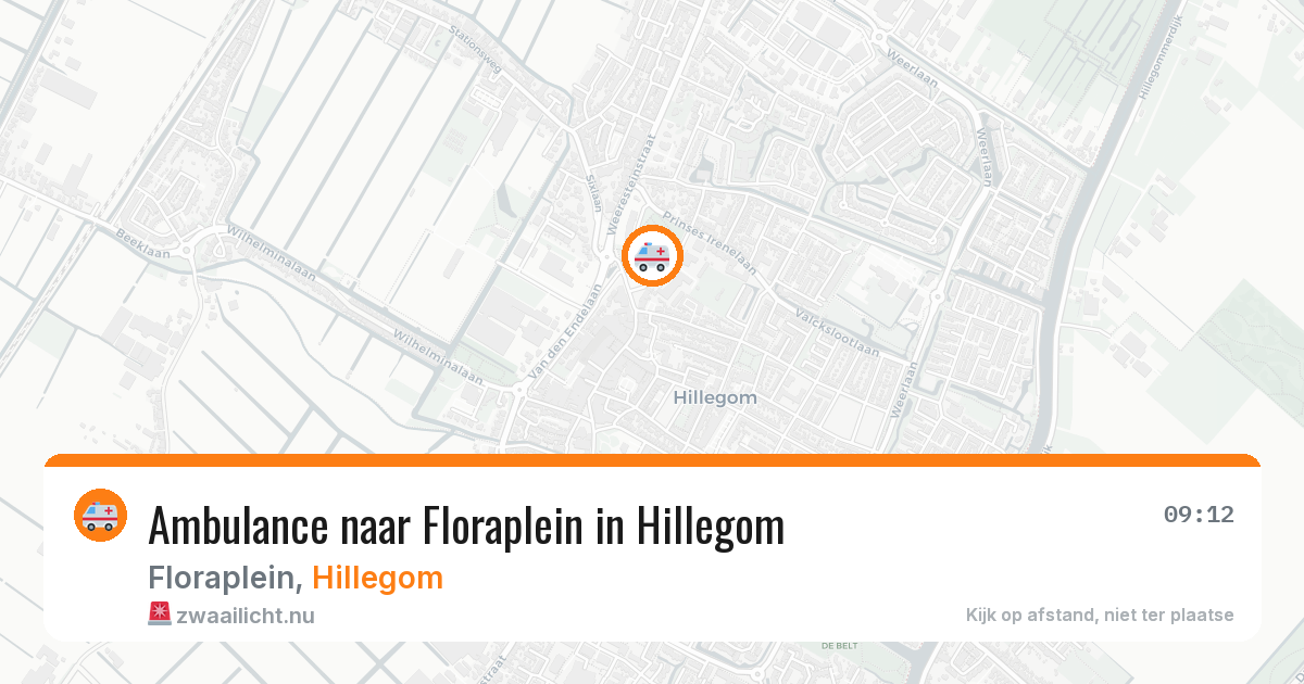 Ambulance naar Floraplein in Hillegom — 17 mei 2026