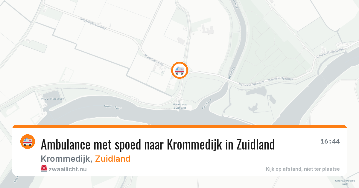Ambulance met spoed naar Krommedijk in Zuidland — 11 jul 2026