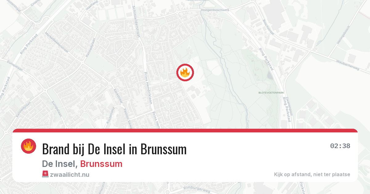 Brand bij De Insel in Brunssum — 24 jan 2026