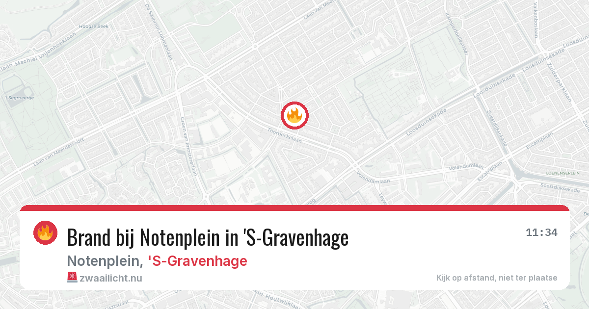 Brand bij Notenplein in 'S-Gravenhage — 20 jul 2026