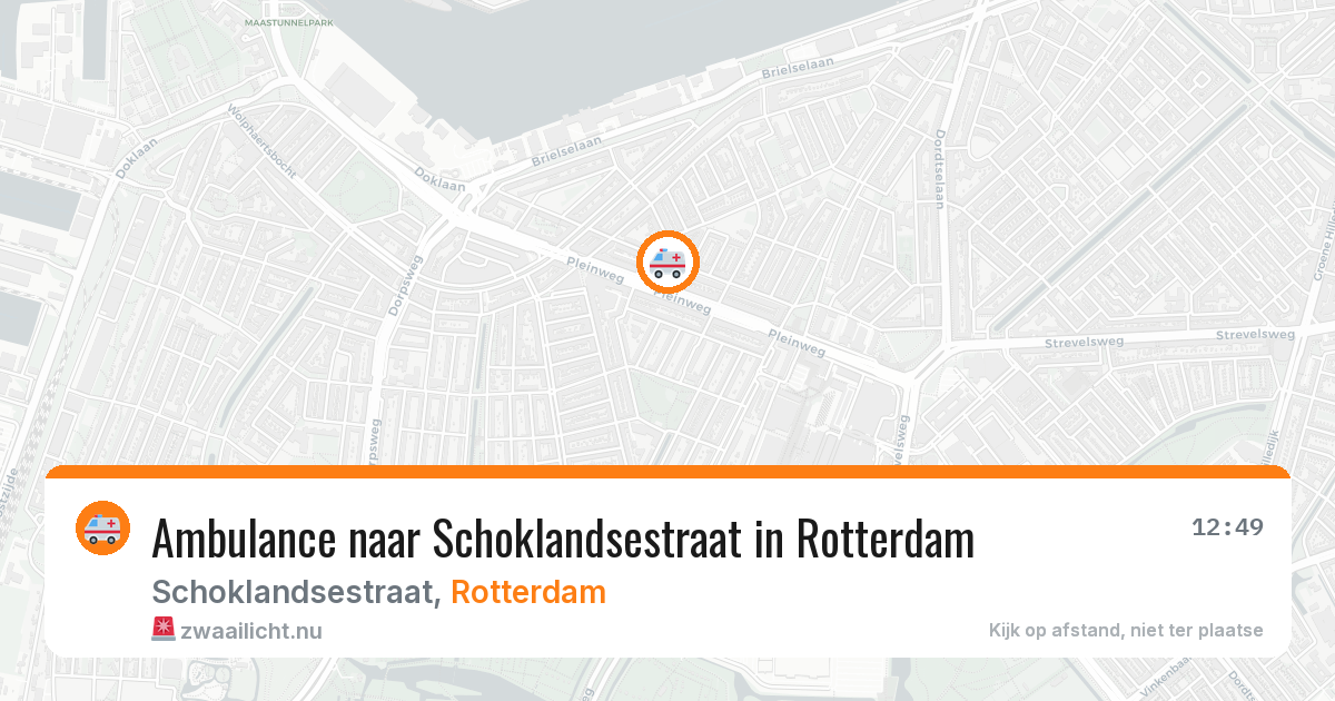 Ambulance naar Schoklandsestraat in Rotterdam — 25 mrt 2026