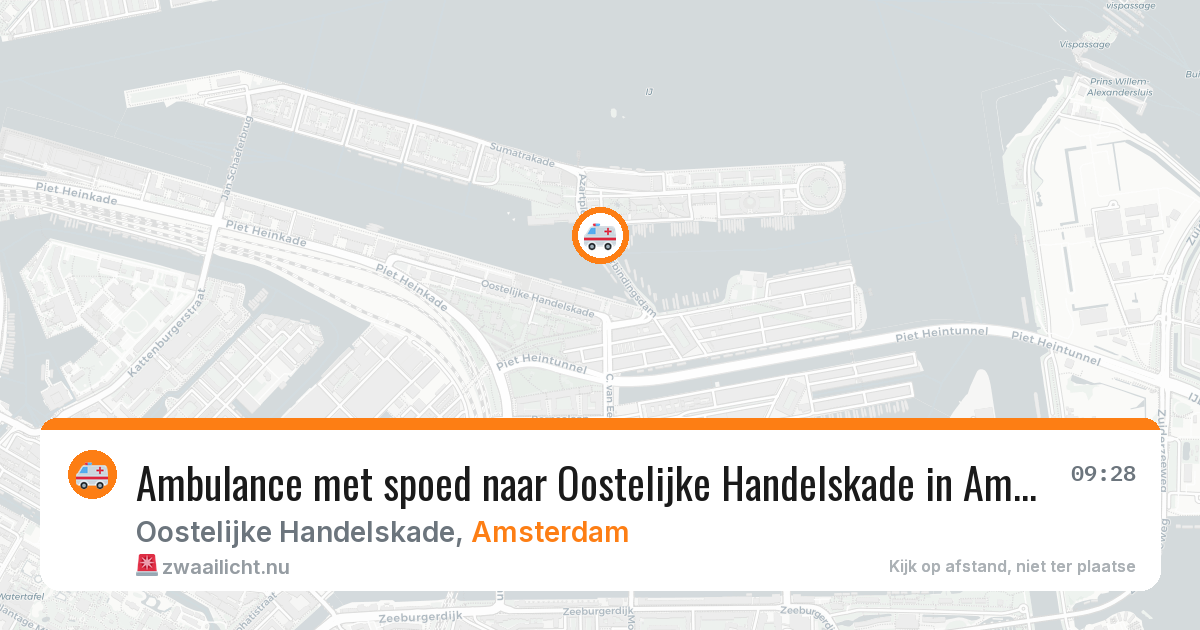 Ambulance met spoed naar Oostelijke Handelskade in Amsterdam — 24 jul 2026