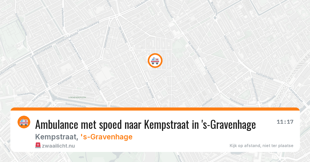 Ambulance met spoed naar Kempstraat in 's-Gravenhage — 20 mrt 2026
