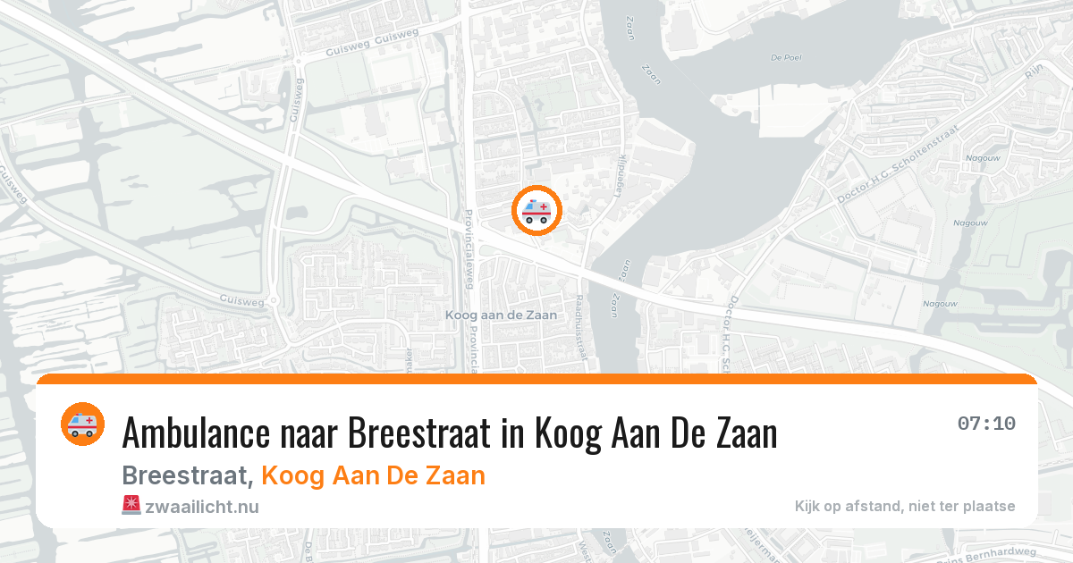 Ambulance naar Breestraat in Koog Aan De Zaan — 23 jul 2026