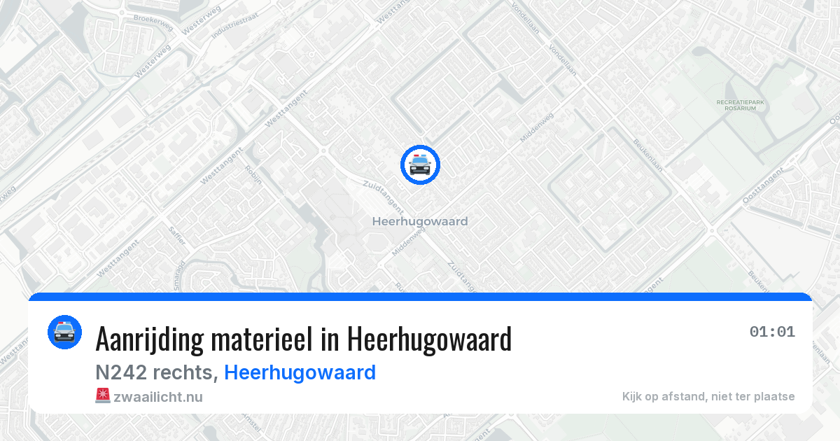 Aanrijding materieel in Heerhugowaard — 25 jul 2026