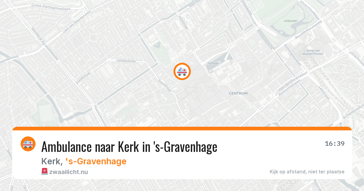Ambulance naar Kerk in 's-Gravenhage — 31 mei 2026