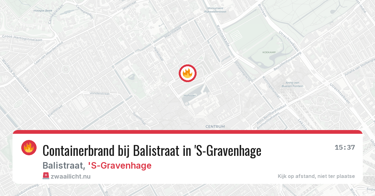 Containerbrand bij Balistraat in 'S-Gravenhage — 30 jan 2026