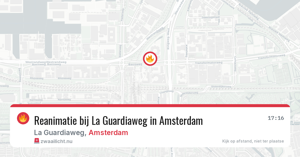 Reanimatie bij La Guardiaweg in Amsterdam — 13 jul 2026