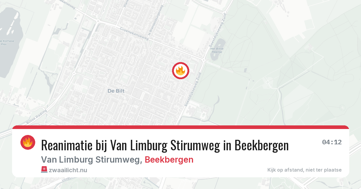 Reanimatie bij Van Limburg Stirumweg in Beekbergen — 22 jan 2026