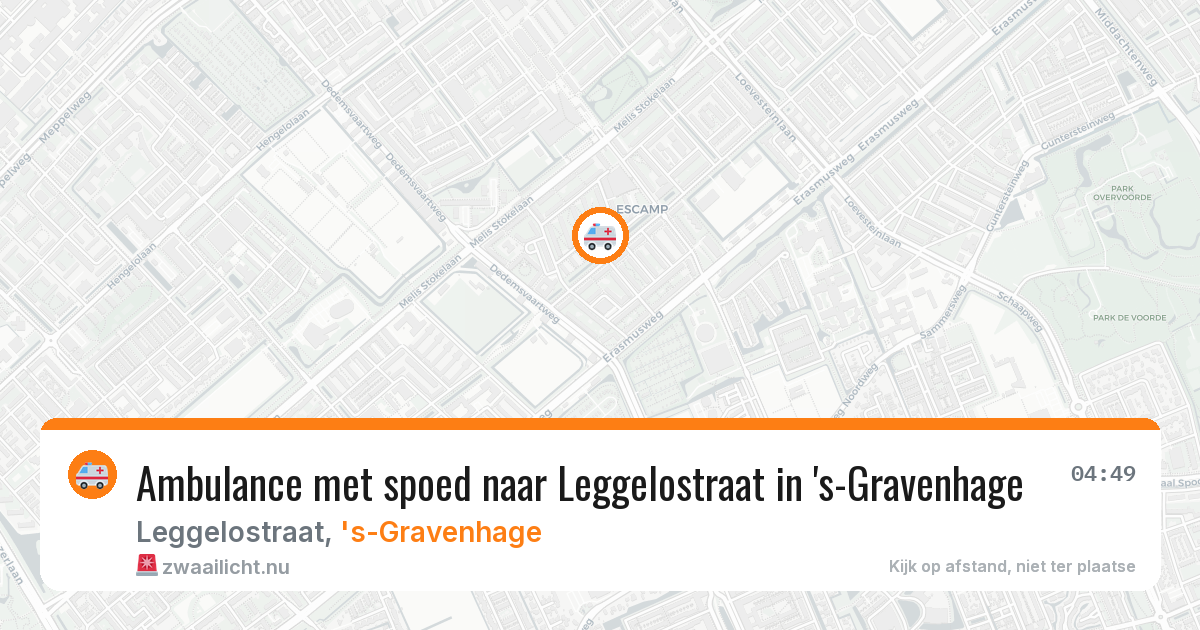 Ambulance met spoed naar Leggelostraat in 's-Gravenhage — 24 jul 2026