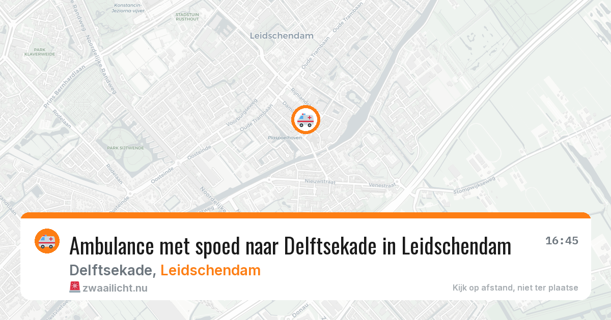 Ambulance met spoed naar Delftsekade in Leidschendam — 26 mrt 2026