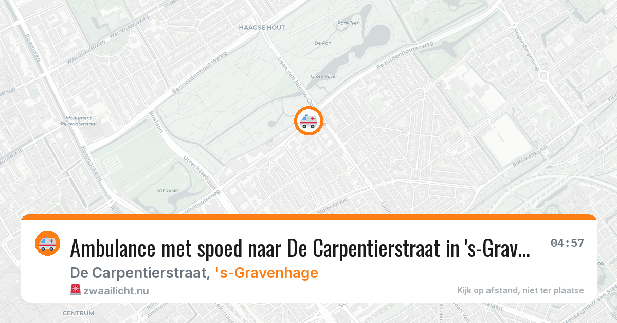 Ambulance met spoed naar De Carpentierstraat in 's-Gravenhage — 12 feb 2026