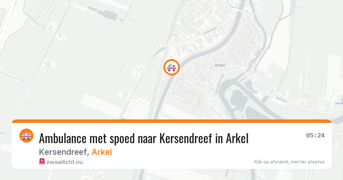 Ambulance met spoed naar Kersendreef in Arkel — 27 mrt 2026
