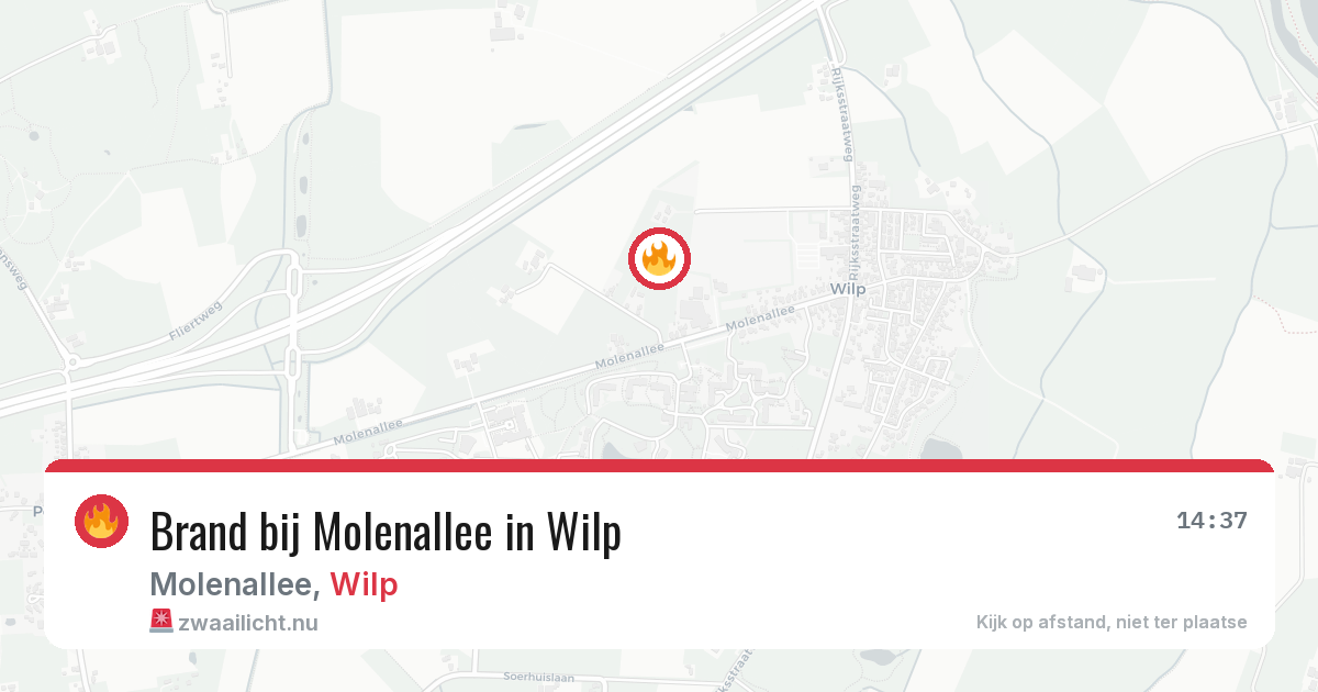 Brand bij Molenallee in Wilp — 26 jul 2026