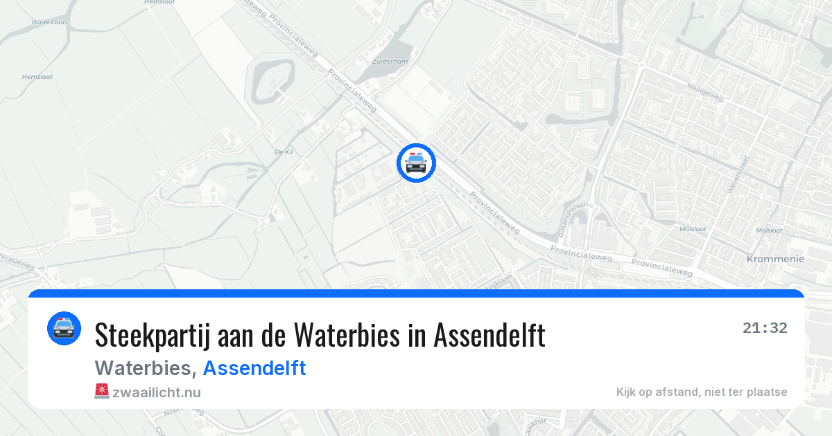 Steekpartij aan de Waterbies in Assendelft — 21 jul 2026