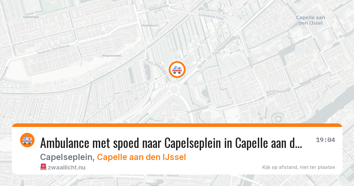 Ambulance met spoed naar Capelseplein in Capelle aan den IJssel — 10 jul 2026