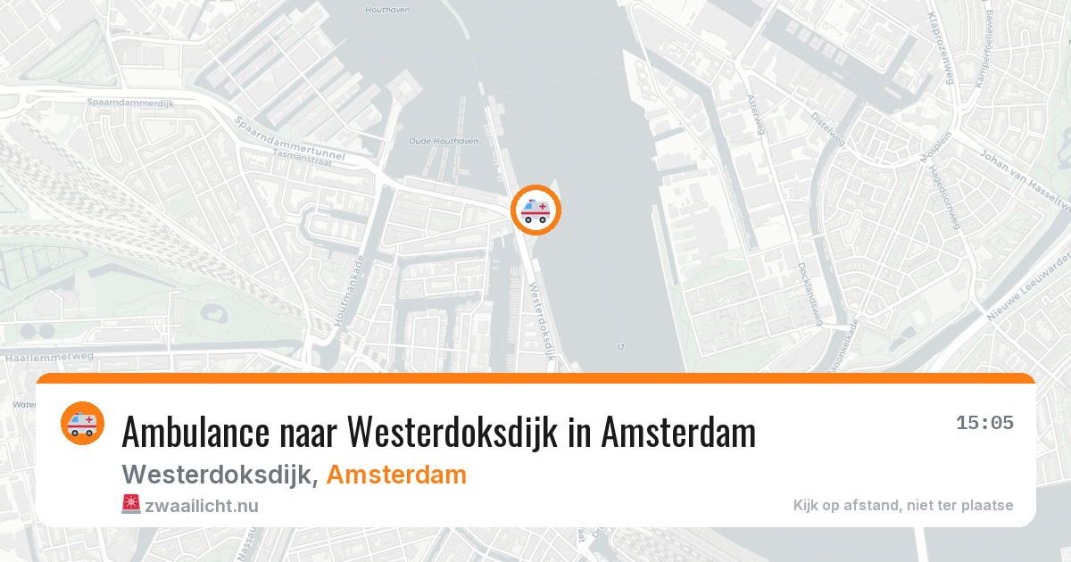 Ambulance naar Westerdoksdijk in Amsterdam — 14 jul 2026