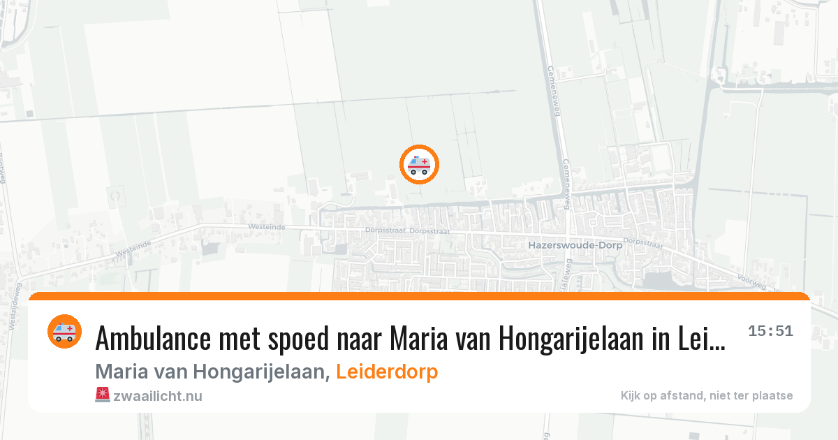 Ambulance met spoed naar Maria van Hongarijelaan in Leiderdorp — 21 jan 2026